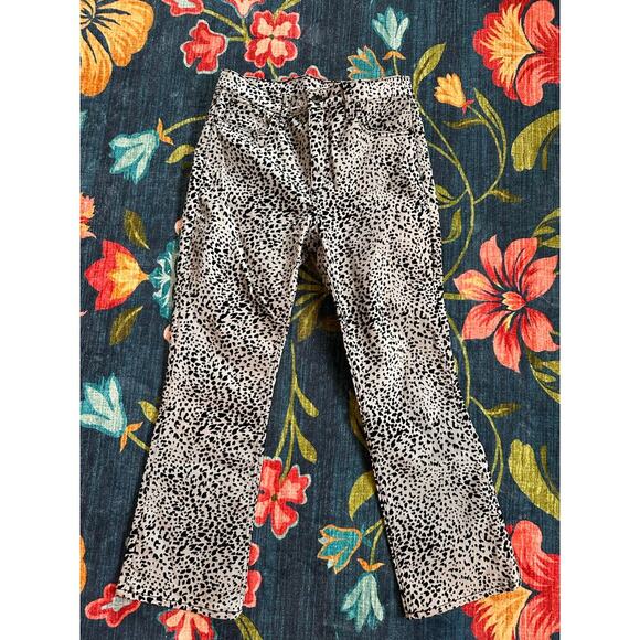 rag & bone Hana Grey Cheetah High Rise Velvet Jeans Size 27 - Picture 4 of 9
